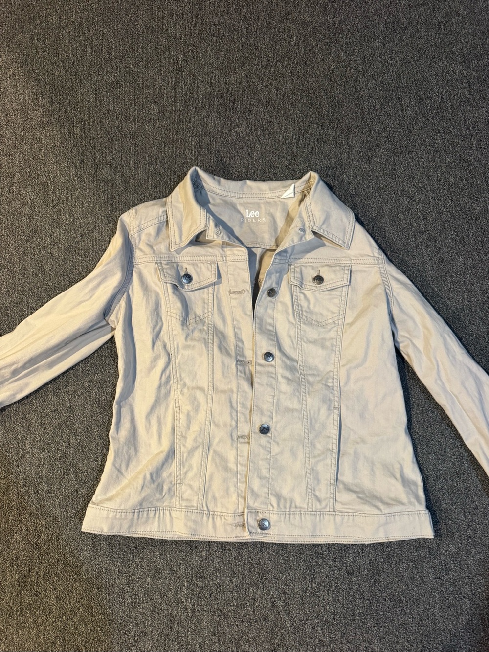 Lee Women's Cream Denim Jacket size large